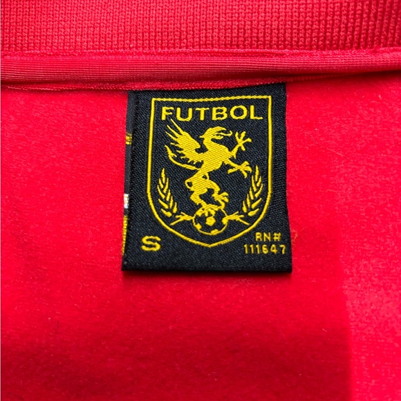 5sun Fifth Sun Futbol Track Jacket Germany Soccer Team  Full Zip Red Mens Small - Picture 4 of 10